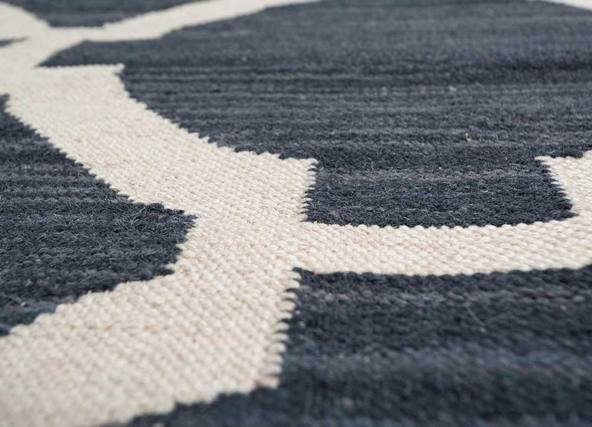 Alfombra de lana - 240 x 150 cm - antracita