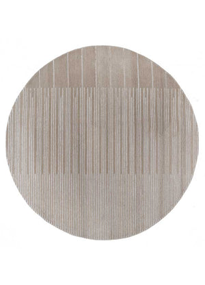 Alfombra de lana redondo  - 180 x 180 cm - beige