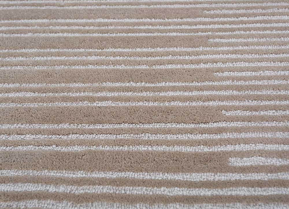 Alfombra de lana redondo  - 180 x 180 cm - beige