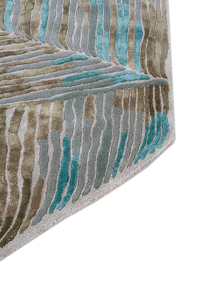 Alfombra de diseño forma especial  - 270 x 180 cm - azul