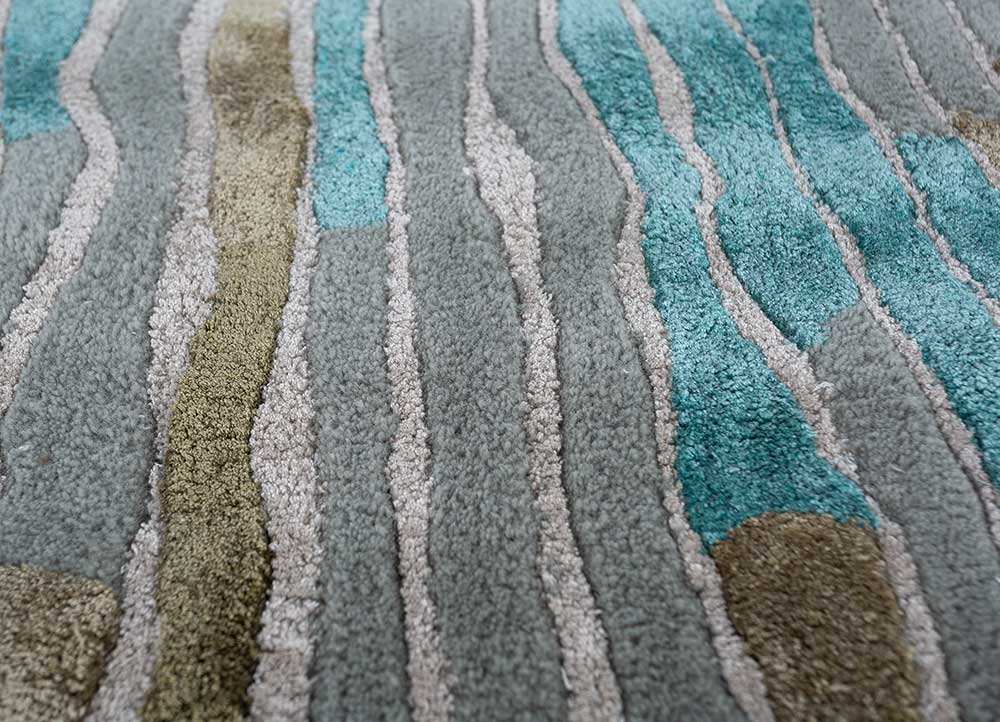 Alfombra de diseño forma especial  - 270 x 180 cm - azul