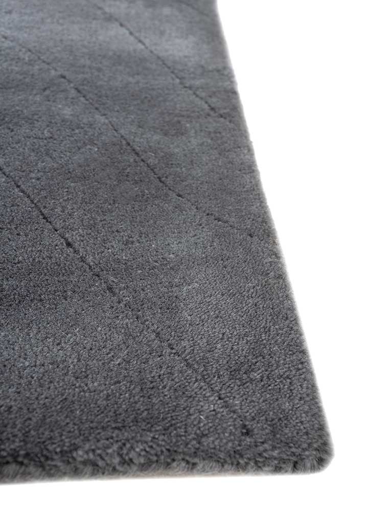 Alfombra de lana - 233 x 165 cm - gris oscuro