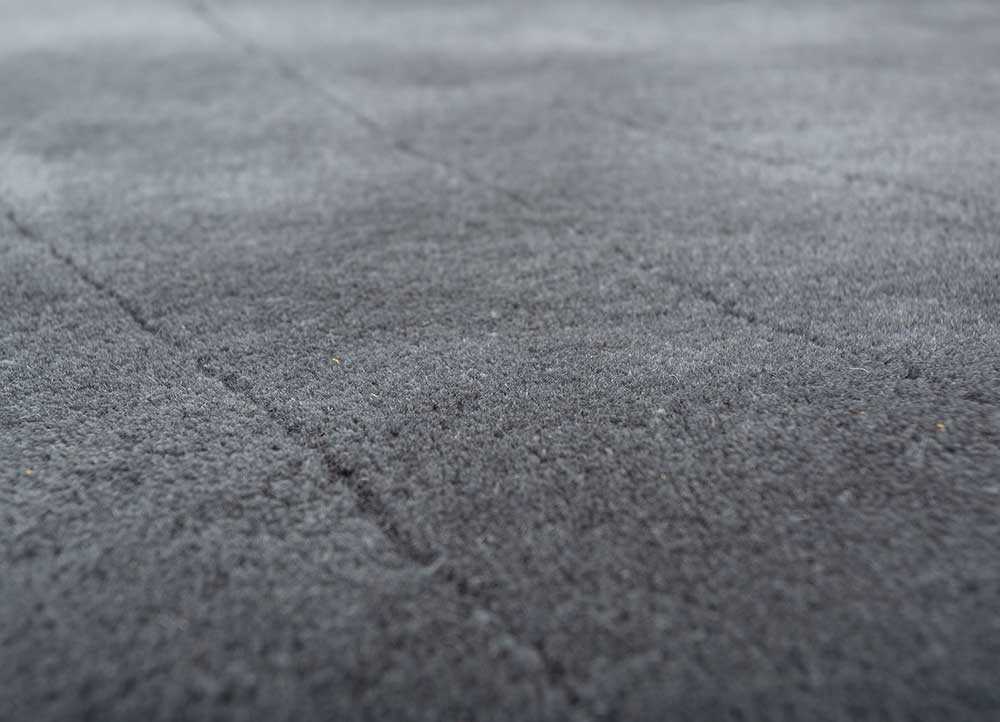 Alfombra de lana - 233 x 165 cm - gris oscuro