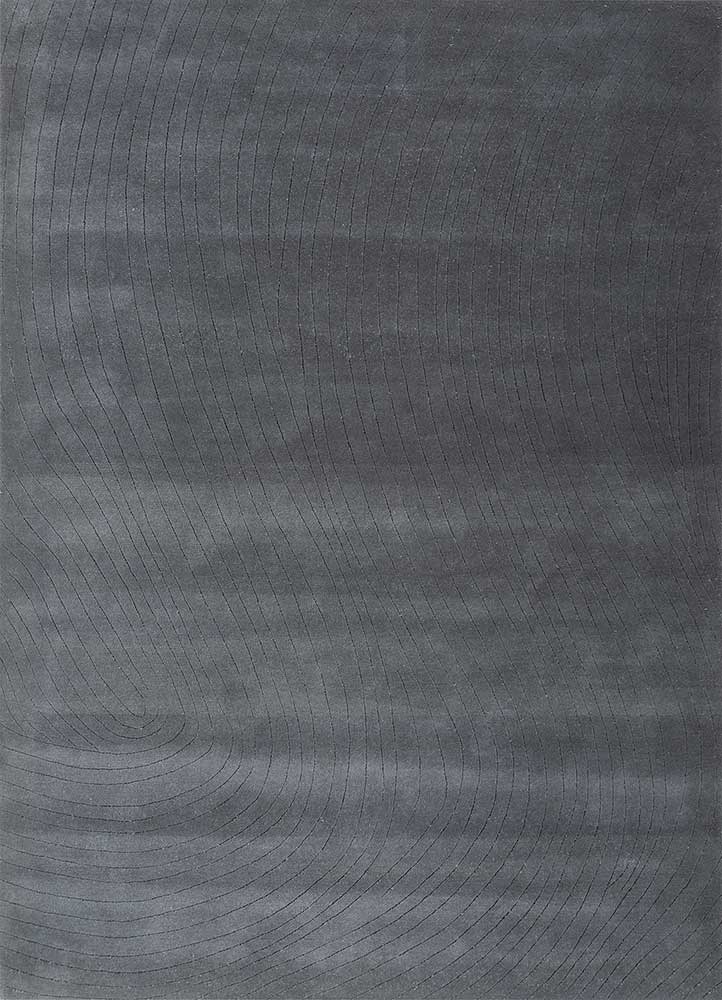 Alfombra de lana - 233 x 165 cm - gris oscuro