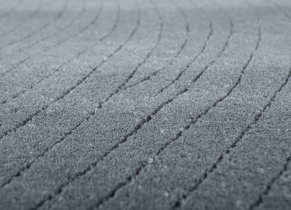 Alfombra de lana - 233 x 165 cm - gris oscuro