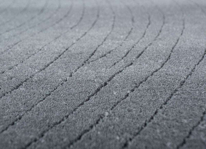 Alfombra de lana - 233 x 165 cm - gris oscuro