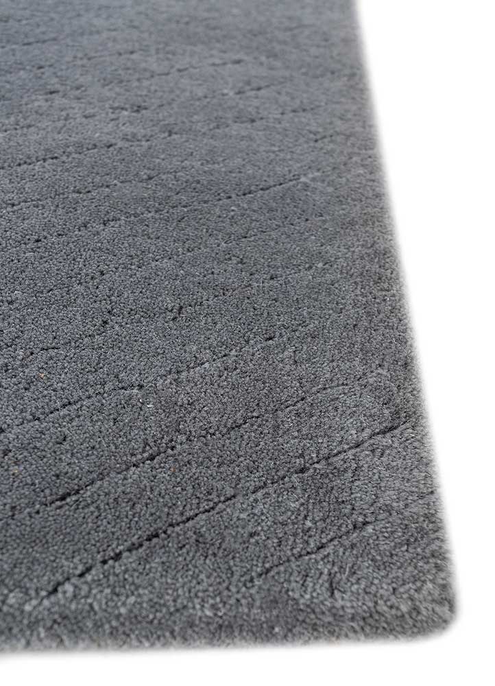 Alfombra de lana - 233 x 165 cm - gris oscuro