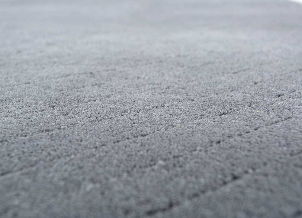 Alfombra de lana - 233 x 165 cm - gris oscuro