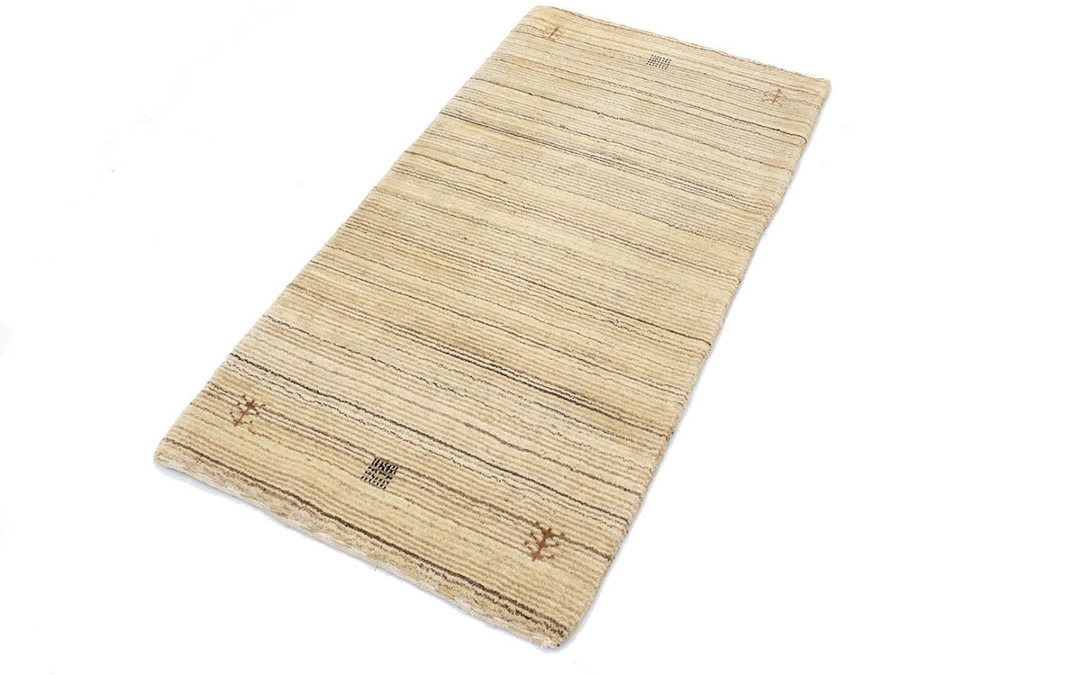 Alfombra de lana - 124 x 63 cm - natural