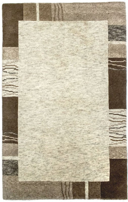 Alfombra de Nepal - 183 x 118 cm - beige