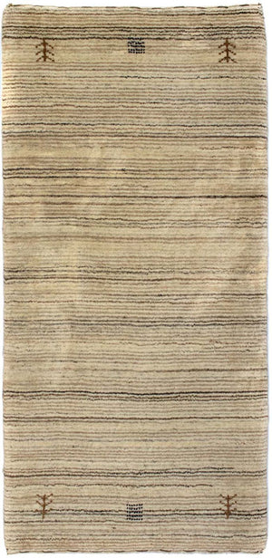 Alfombra de lana - 124 x 63 cm - natural