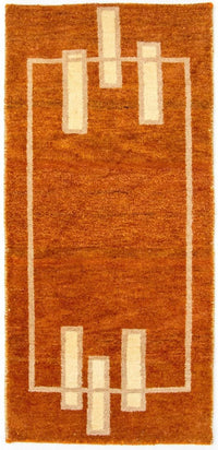 Alfombra Gabbeh - Indus - 140 x 70 cm - naranja