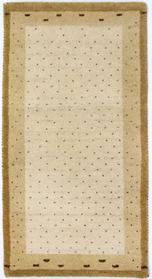 Alfombra Gabbeh - Indus - 136 x 72 cm - beige