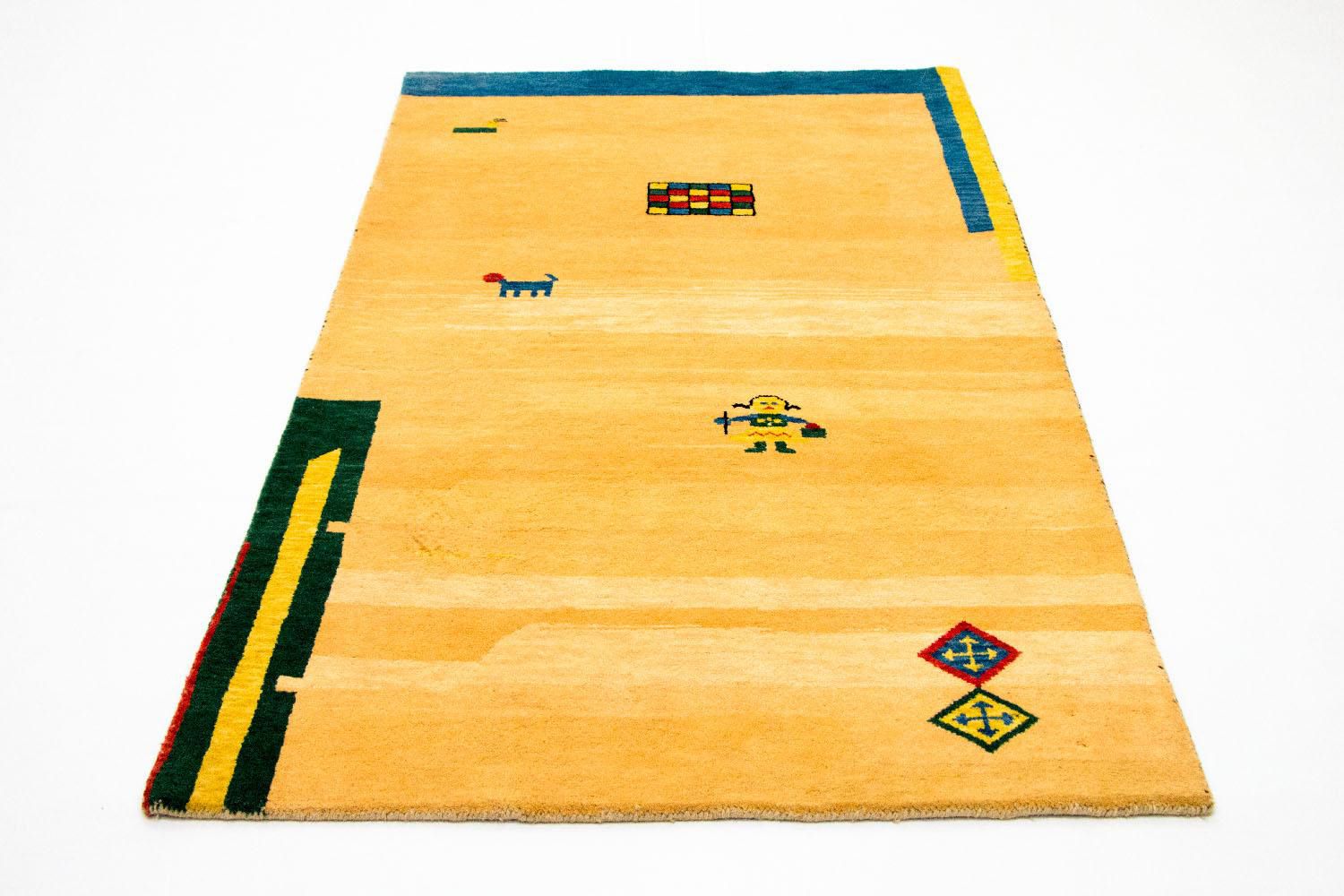 Alfombra Gabbeh - Indus - 193 x 121 cm - oro