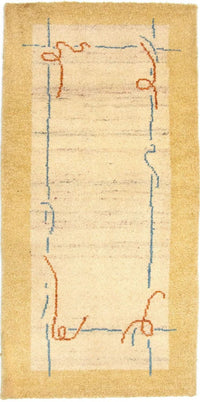 Alfombra Gabbeh - Indus - 140 x 70 cm - beige