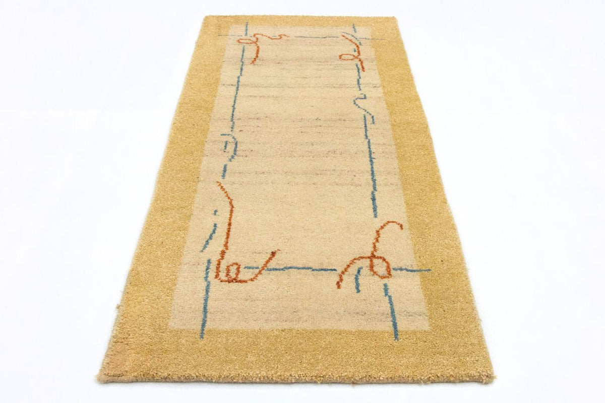 Alfombra Gabbeh - Indus - 140 x 70 cm - beige