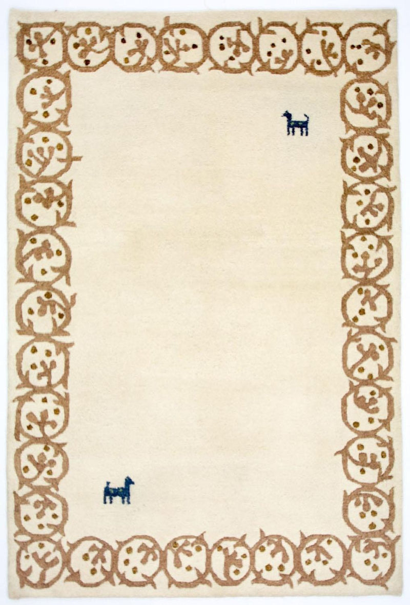 Alfombra Gabbeh - Indus - 228 x 155 cm - beige