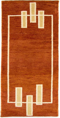 Alfombra Gabbeh - Indus - 140 x 70 cm - óxido
