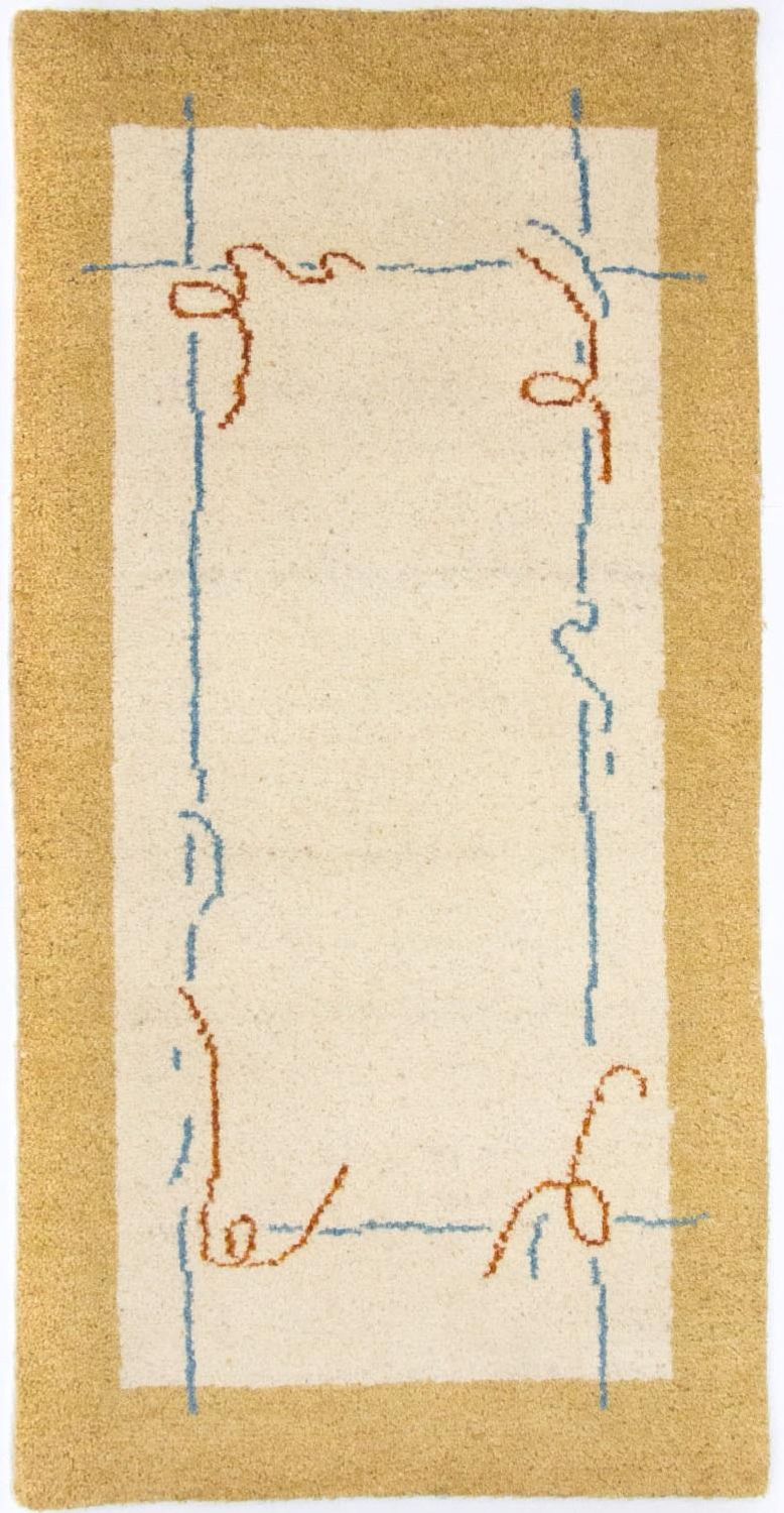 Alfombra Gabbeh - Indus - 140 x 70 cm - beige