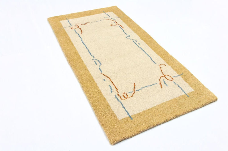 Alfombra Gabbeh - Indus - 140 x 70 cm - beige