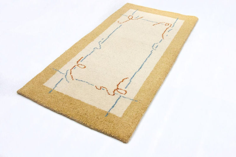 Alfombra Gabbeh - Indus - 140 x 70 cm - beige