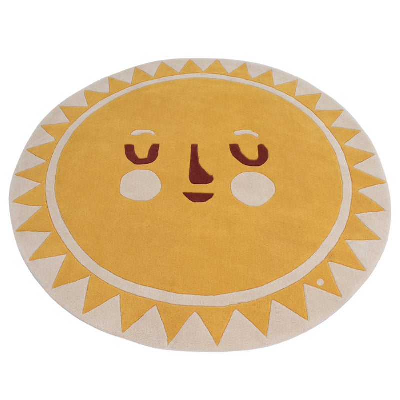 Kinderteppich Sonne rund
