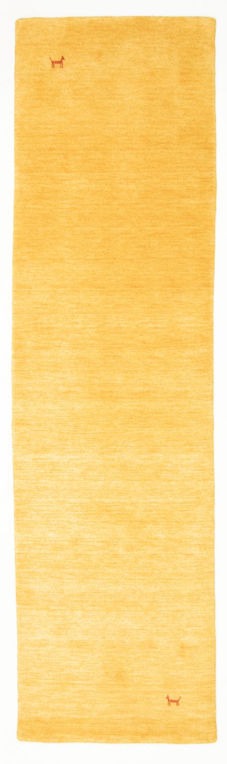 Alfombra de pasillo Alfombra Gabbeh - Indus - 200 x 80 cm - oro