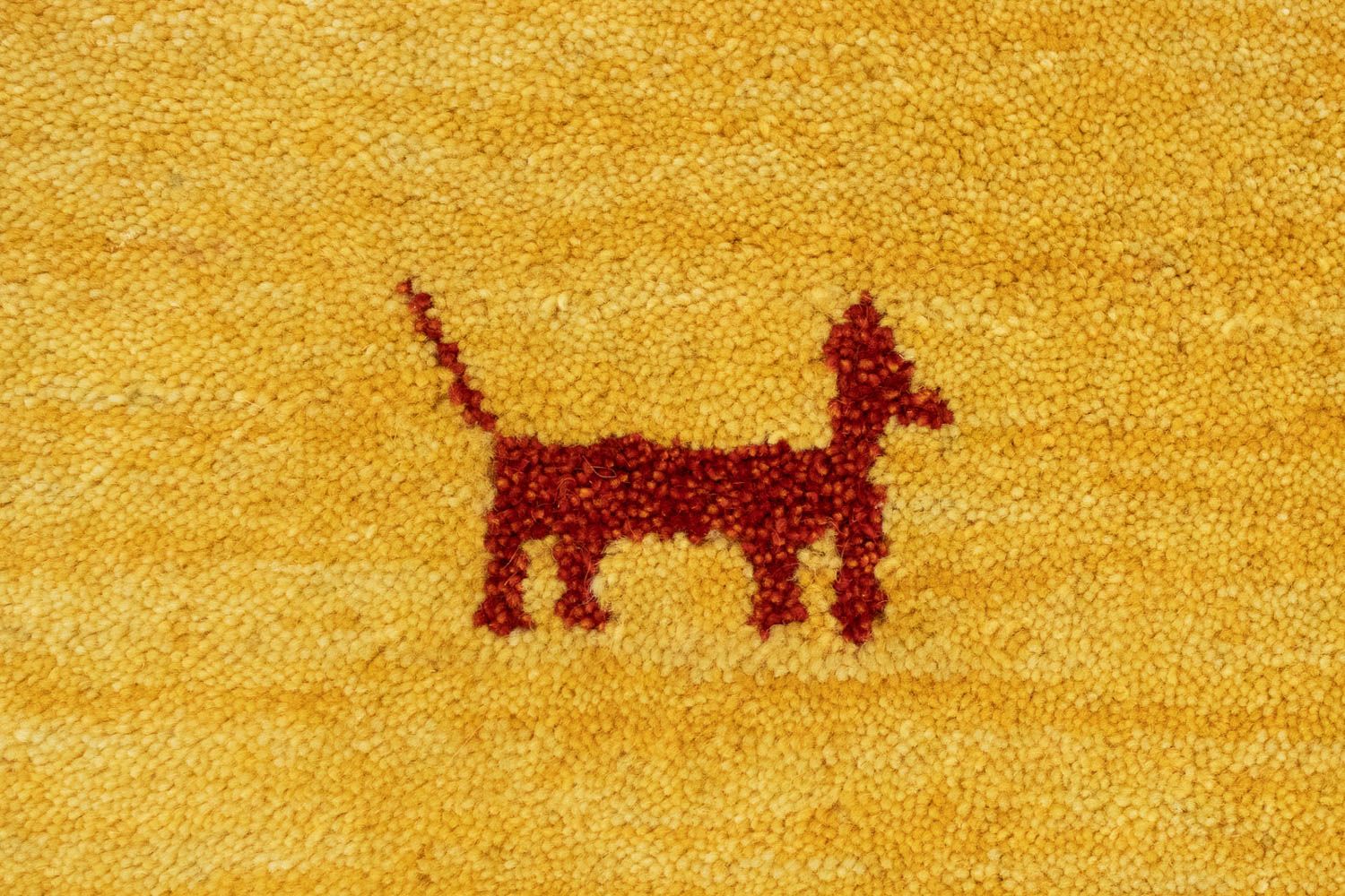Alfombra de pasillo Alfombra Gabbeh - Indus - 200 x 80 cm - oro
