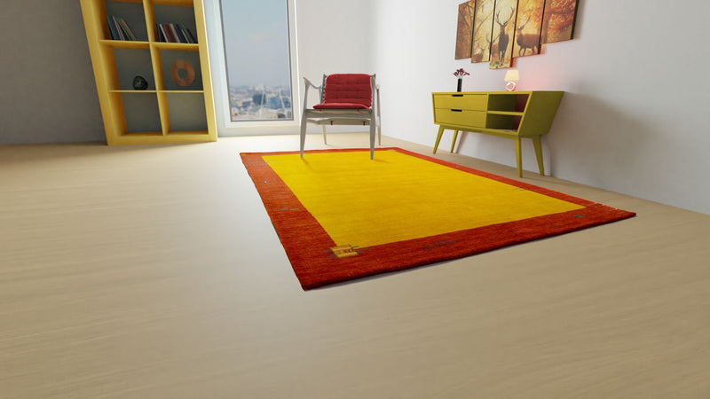 Alfombra Gabbeh - Indus - 300 x 250 cm - oro