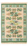 Kilim moderno Alfombra Gizeh - Rectángulo / Verde / 100 x 150 cm Rectángulo