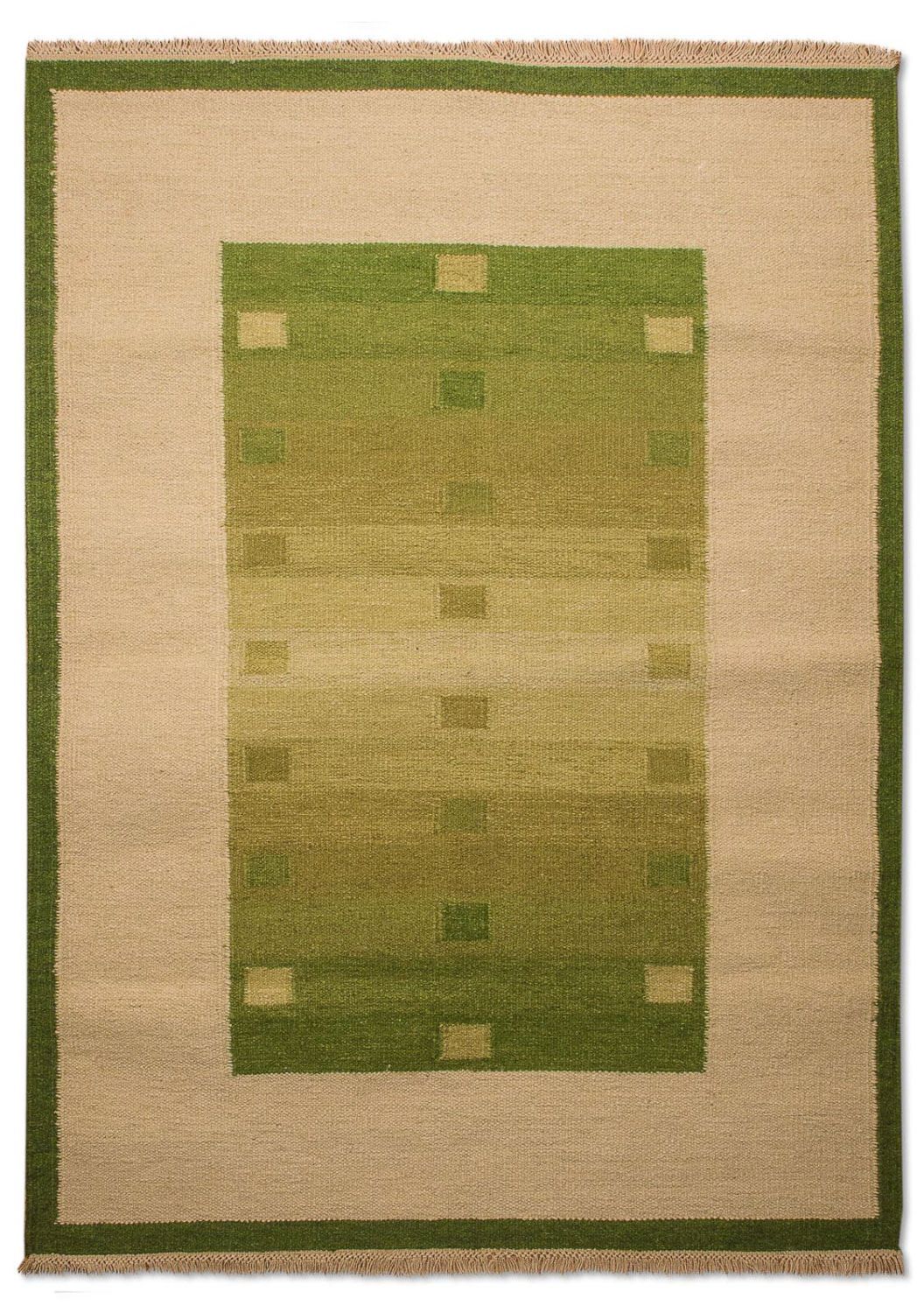 Alfombra Kelim - Tendencia - 180 x 120 cm - verde