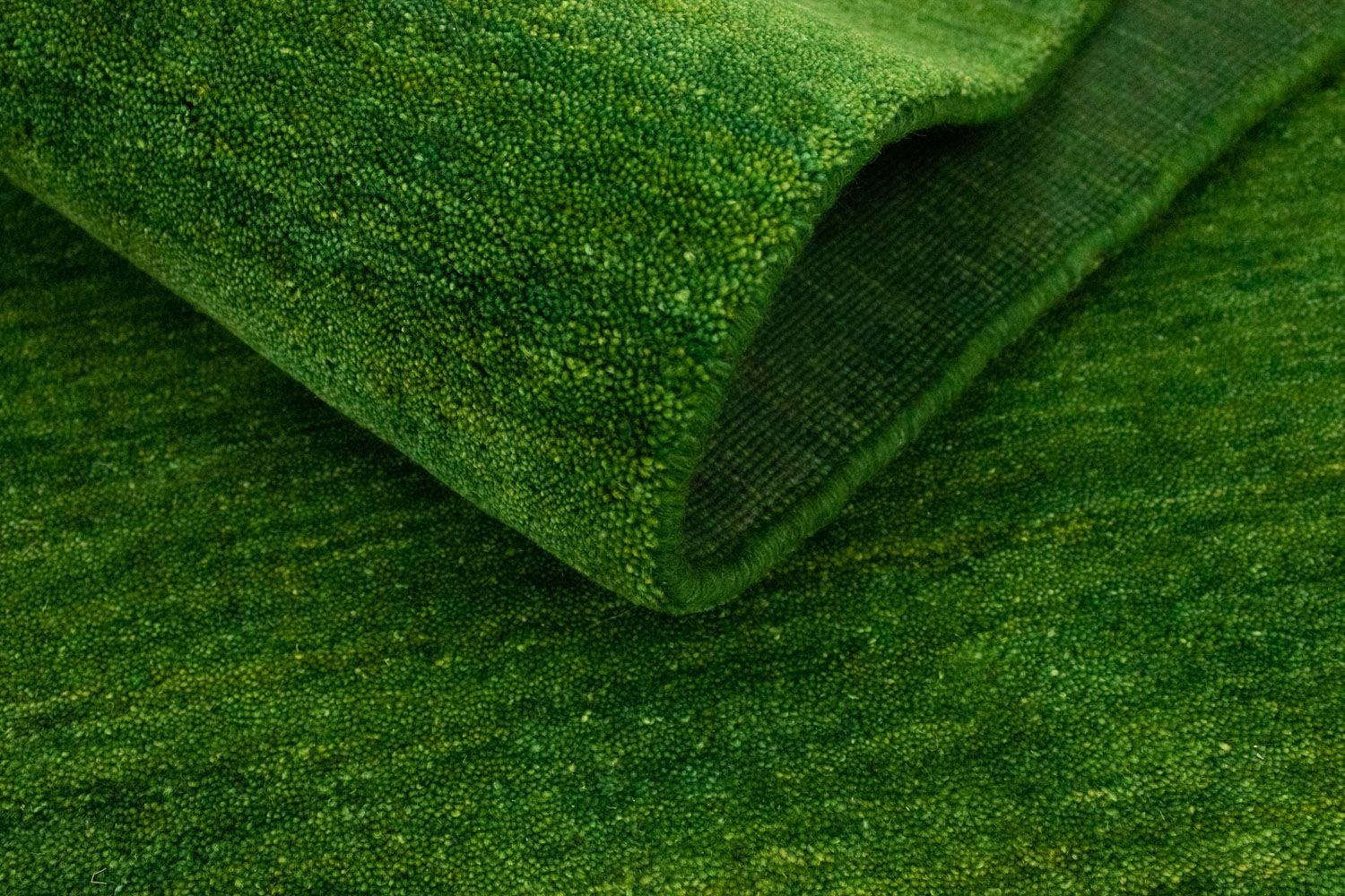 Alfombra de pasillo Alfombra Gabbeh - Indus - 200 x 80 cm - verde