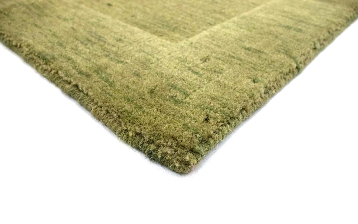 Alfombra de lana - 90 x 60 cm - verde claro