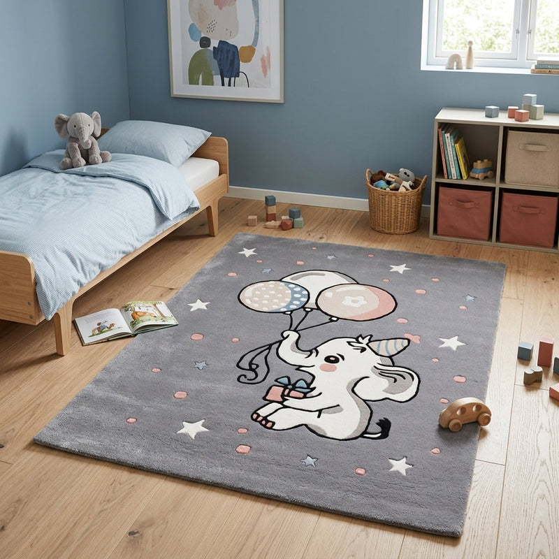 Elefante con Globos Alfombra Infantil