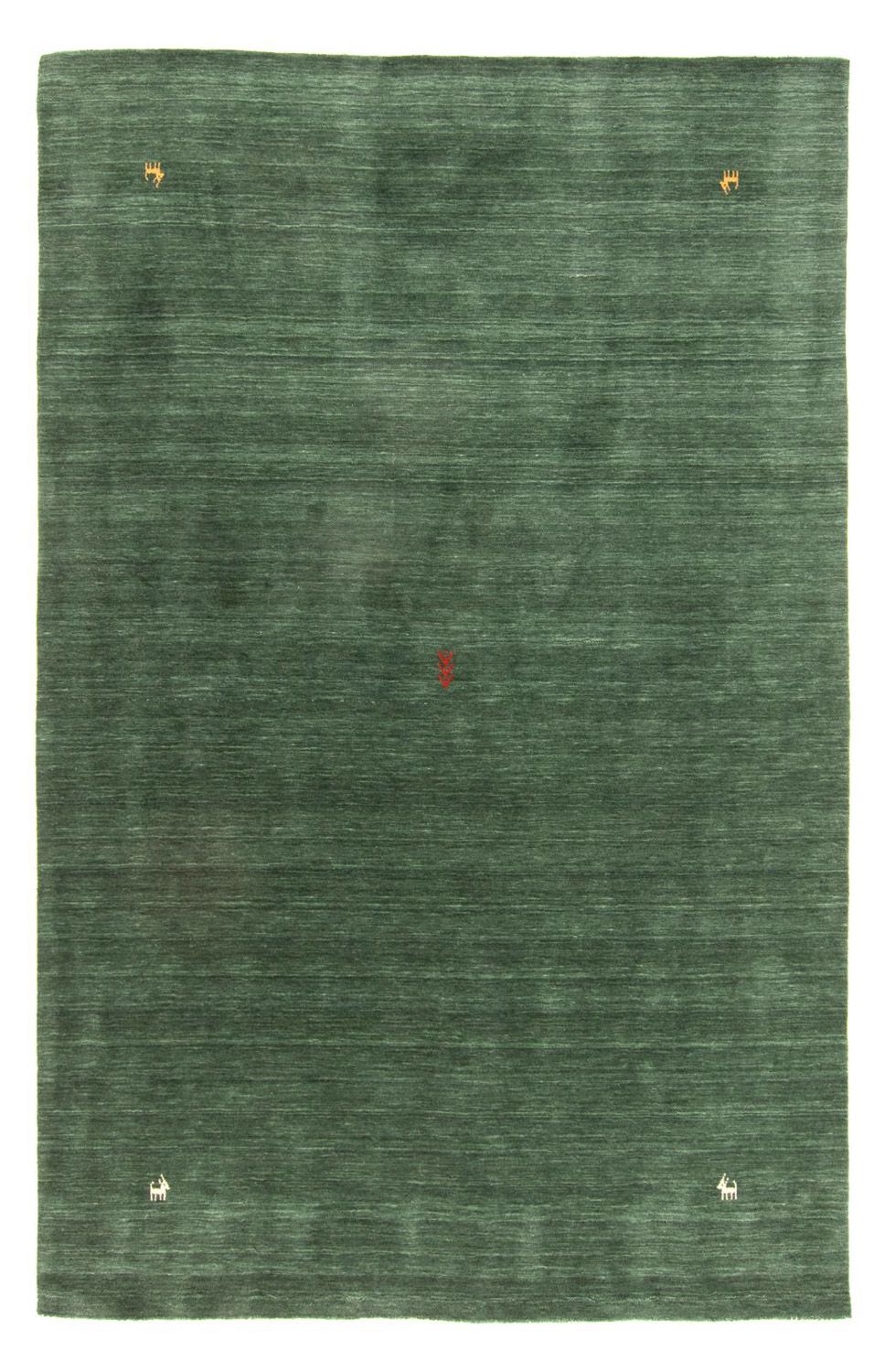 Alfombra Gabbeh - Softy - 160 x 90 cm - verde oscuro