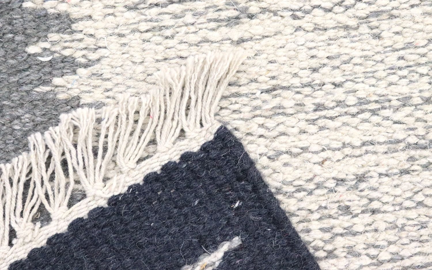 Alfombra de pasillo Alfombra Kelim - Tendencia - 250 x 80 cm - gris