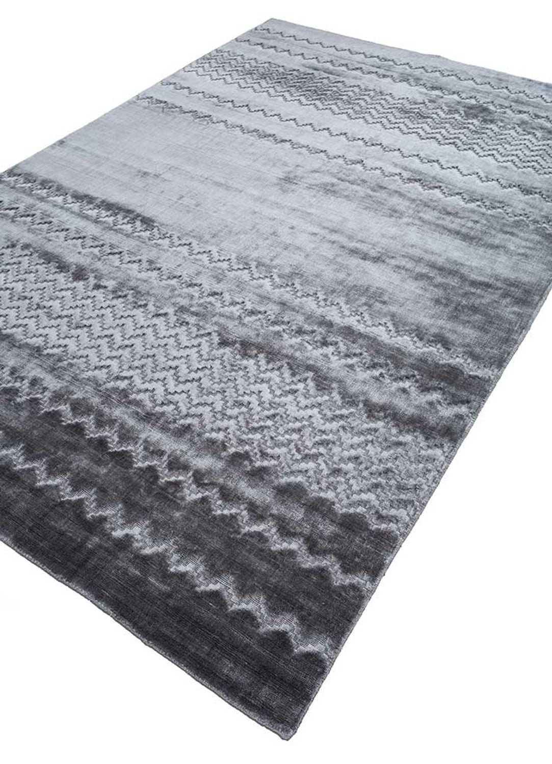 Alfombra de viscosa - 300 x 240 cm - azul