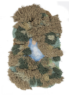 Alfombra de lana forma especial  - 150 x 90 cm - multicolor