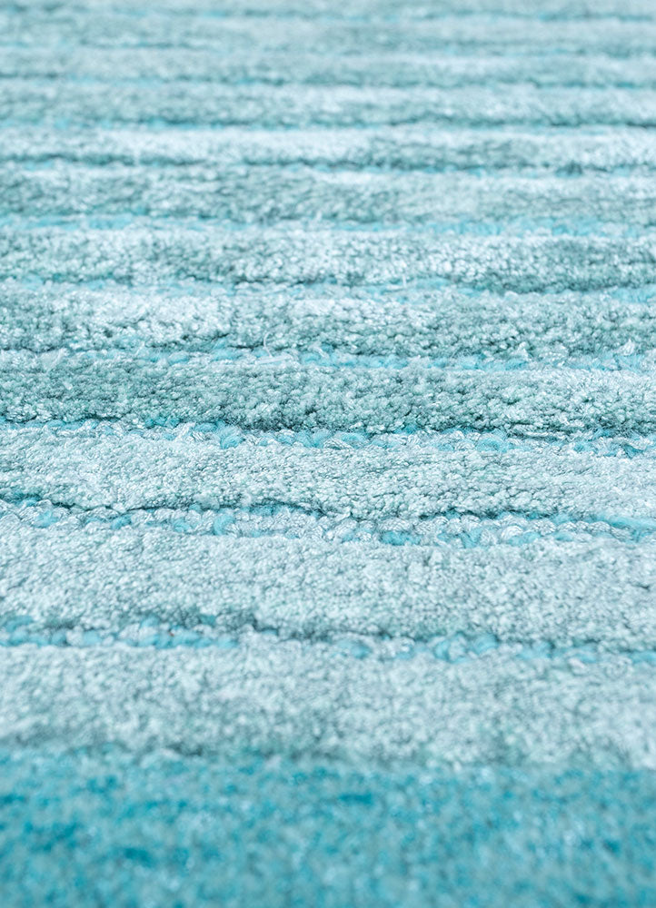 Alfombra de diseño forma especial  - 210 x 150 cm - turquesa