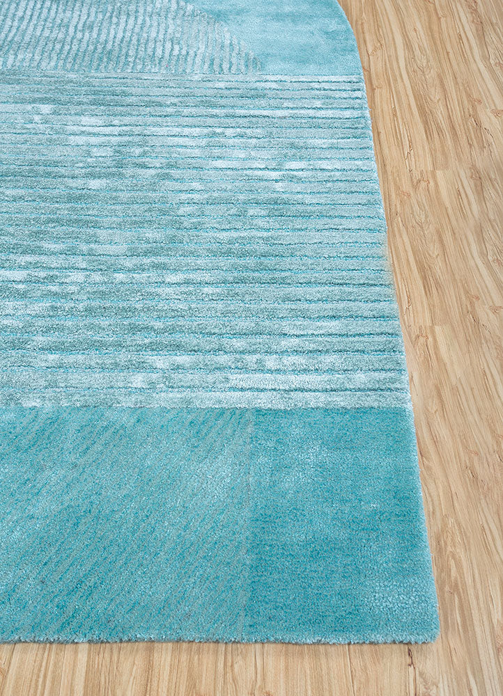 Alfombra de diseño forma especial  - 210 x 150 cm - turquesa