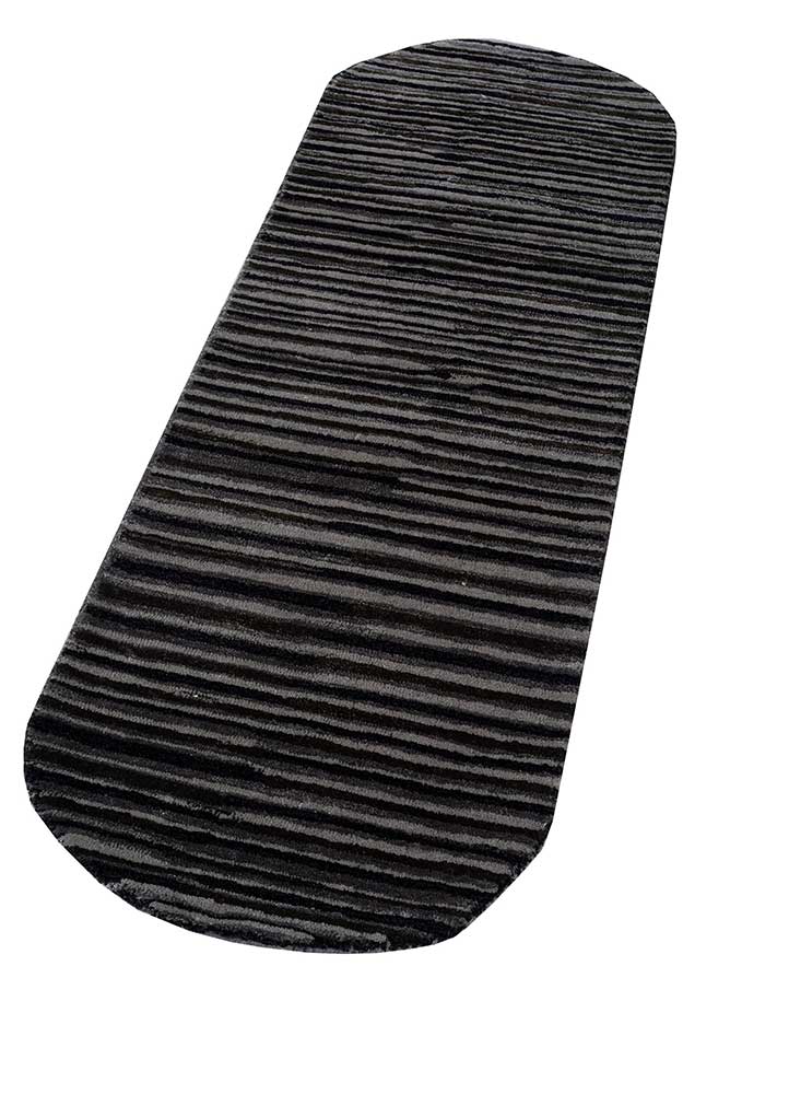 Alfombra de lana forma especial  - 152 x 55 cm - antracita