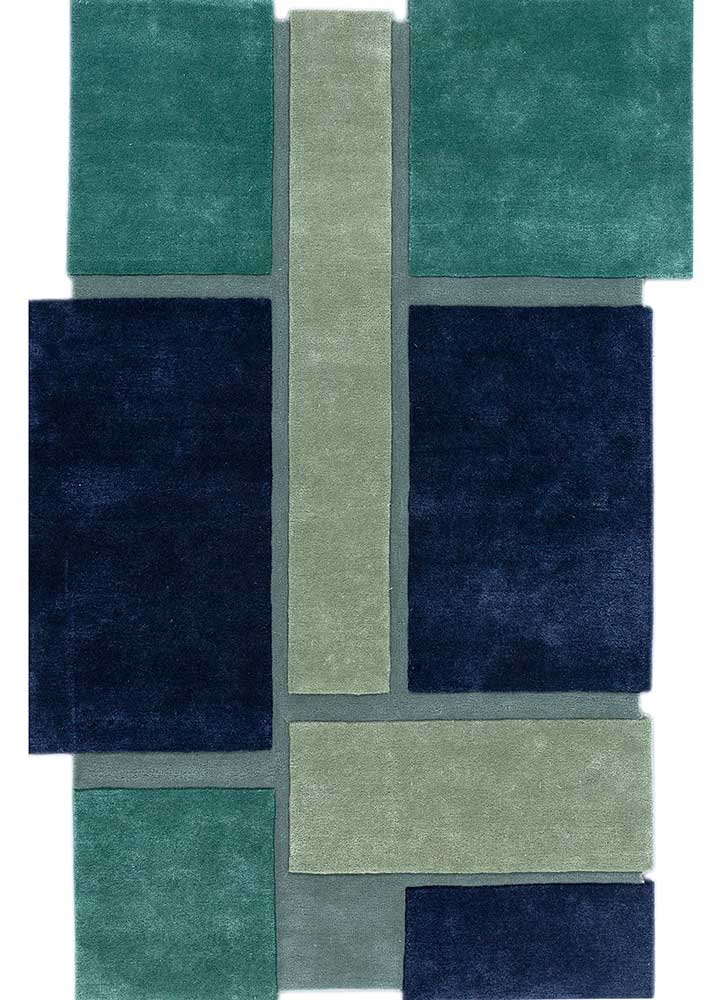 Alfombra de lana forma especial  - 235 x 158 cm - multicolor
