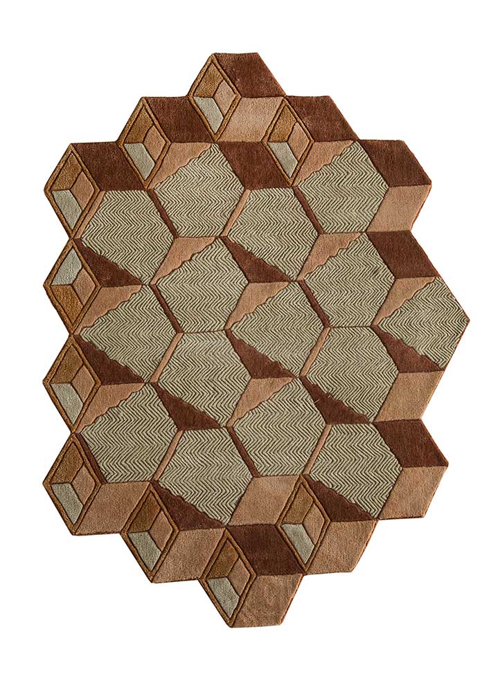 Alfombra de lana forma especial  - 140 x 195 cm - verde menta