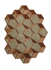 Alfombra de lana forma especial  - 140 x 195 cm - verde menta