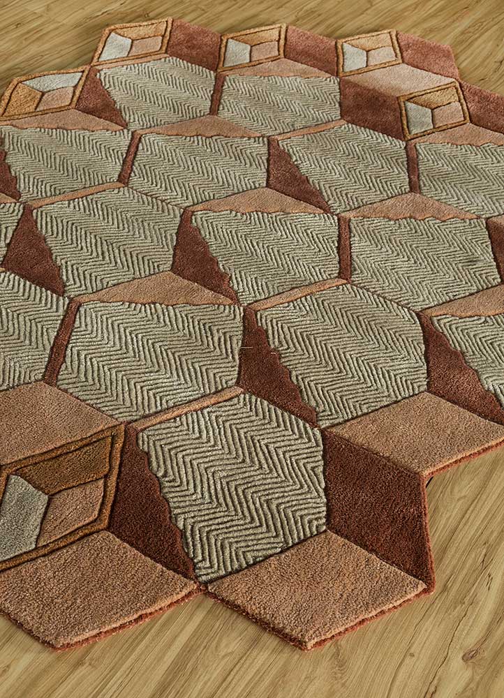 Alfombra de lana forma especial  - 140 x 195 cm - verde menta