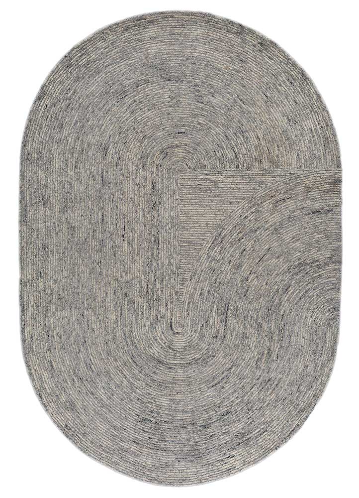 Alfombra de lana forma especial  - 225 x 150 cm - gris