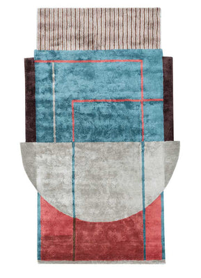 Alfombra de diseño forma especial  - 240 x 150 cm - multicolor