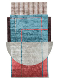 Alfombra de diseño forma especial  - 240 x 150 cm - multicolor