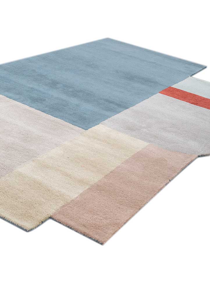 Alfombra de lana forma especial  - 235 x 150 cm - multicolor