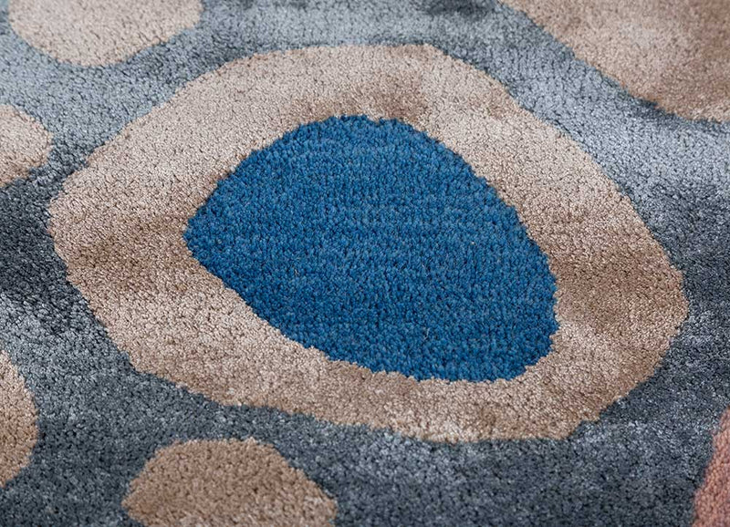 Alfombra de diseño forma especial  - 270 x 180 cm - azul